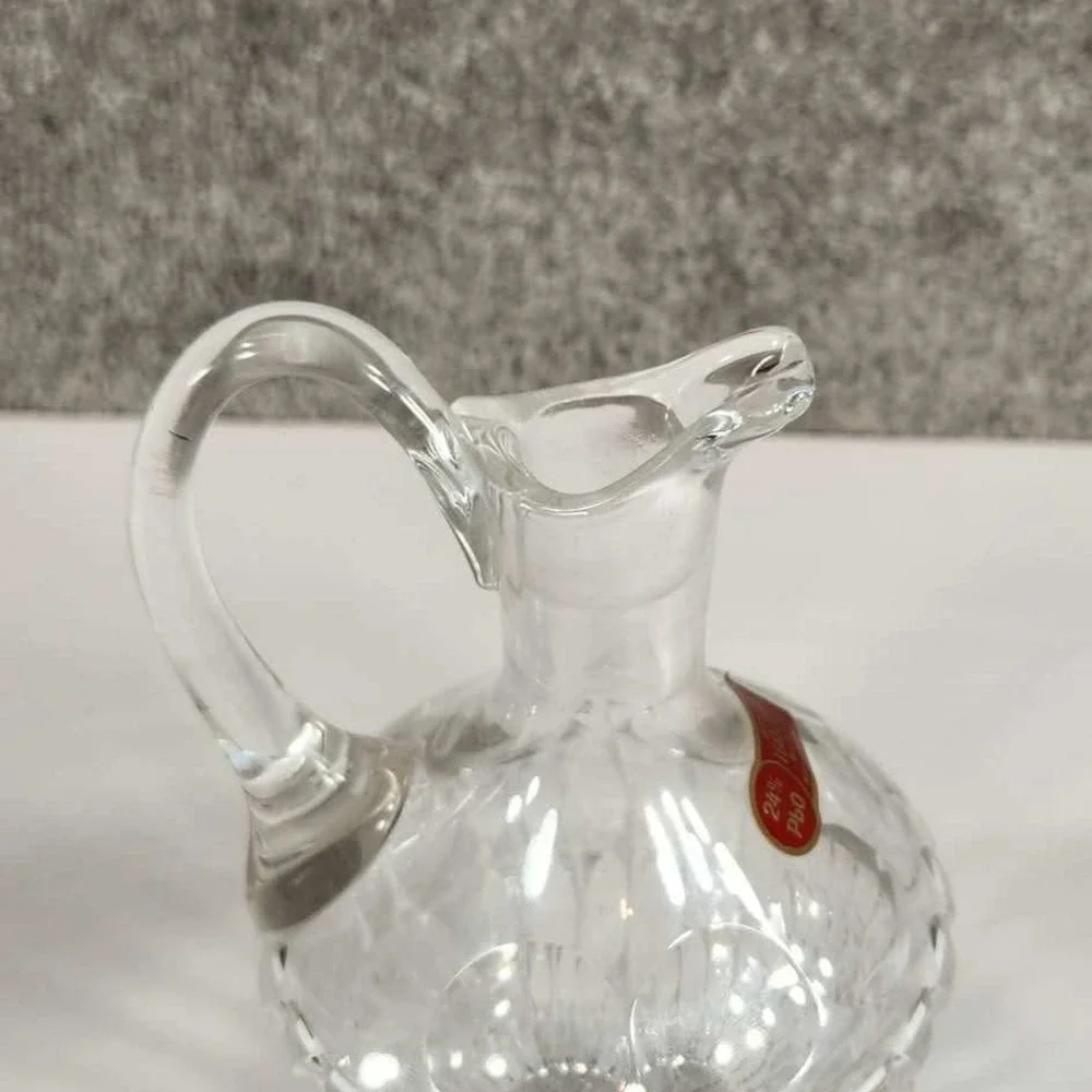 Genuine Lead Crystal Pitcher Clear Handcut 24% PbO West‎ Germany Vintage
